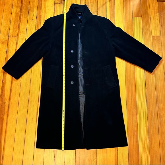 Gilberto Black Wool Trenchoat Size 48 - Picture 2 of 8